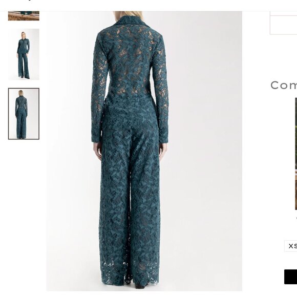 NWT Especia Lace Jade Foliage Maxi Pants for Women. Size Medium - Picture 5 of 6